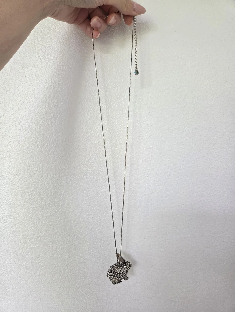 (NWT) Lucky Sterling Silver Rabbit Pendant Necklace - Picture 6 of 8